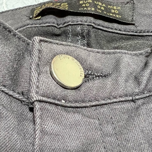 ZARA BASIC Z-Z1975 Zippered Black Denim Pants, Size 8, #189 - Picture 5 of 15